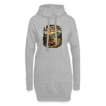 Carpe Diem Bergwanderer - Hoodie-Kleid - Grau meliert - Vorne