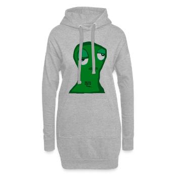 Politik Frust genervt  - Hoodie-Kleid - Grau meliert - Vorne