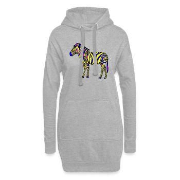 Zebra - Hoodie-Kleid - Grau meliert - Vorne