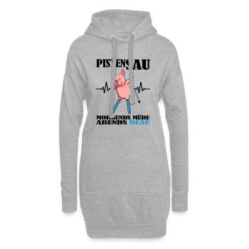 skifahrer und pistensau hüttengaudi alpin ski - Hoodie-Kleid - Grau meliert - Vorne