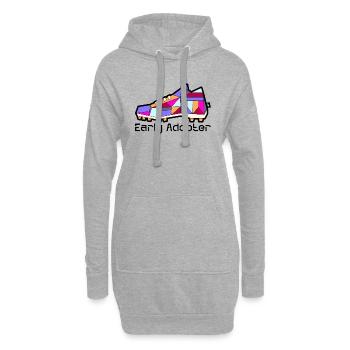 Shoe 1 - Hoodie-Kleid - Grau meliert - Vorne