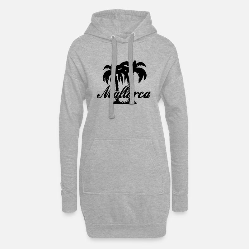 Mallorca - Farbwechsel - Hoodie-Kleid - Grau meliert