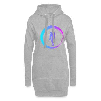 Sporty Hobby Leidenschaft Baseball - Hoodie-Kleid - Grau meliert - Vorne