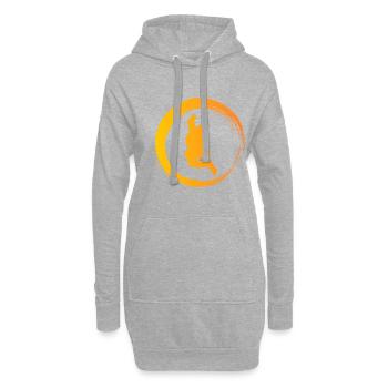 Sporty Hobby Leidenschaft Snowboard - Hoodie-Kleid - Grau meliert - Vorne