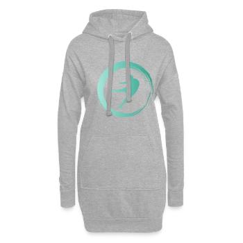 Sporty Hobby Leidenschaft Fussball - Hoodie-Kleid - Grau meliert - Vorne