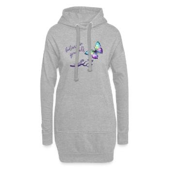 BELIEVEINYOURSELF! - Hoodie-Kleid - Grau meliert - Vorne