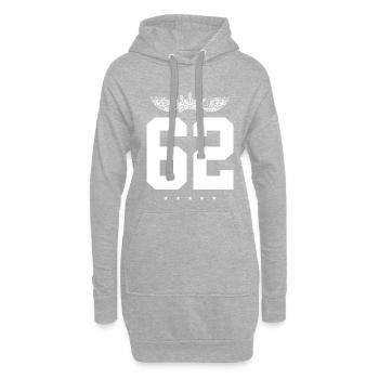 62 Couronne numérique - Sweat-shirt à capuche long Femme - gris chiné - Devant