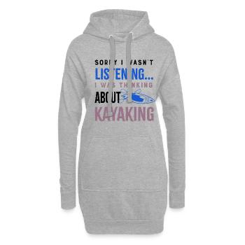 Penser au kayak Canoë Kayak en eau vive - Sweat-shirt à capuche long Femme - gris chiné - Devant