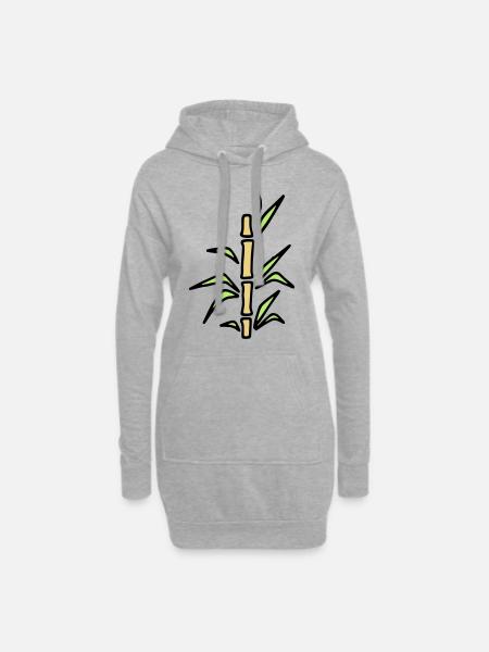 Bamboo bamboo bamboo cane - Hoodie Dress - heather grey