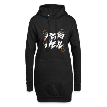 Petri Heil Fischen - Hoodie-Kleid - Schwarz - Vorne