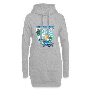 J’étais sur un bateau ce jour-là - Sweat-shirt à capuche long Femme - gris chiné - Devant