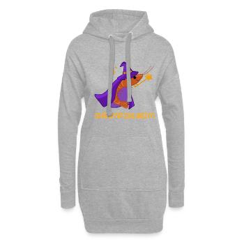 Shrimp salabim magician shrimp shrimp funny - Hoodie Dress - heather grey - Front