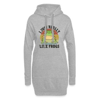 Frosch - Hoodie-Kleid - Grau meliert - Vorne