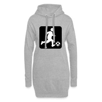 Fussball Fussballspieler Verein - Hoodie-Kleid - Grau meliert - Vorne