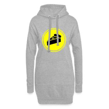 gâteau au fromage - Sweat-shirt à capuche long Femme - gris chiné - Devant