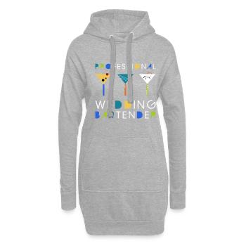 Hochzeit Barkeeper Cocktail Longdrink Geschenk - Hoodie-Kleid - Grau meliert - Vorne