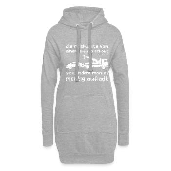 Eauto Gegner Elektroauto E-Mobilität Geschenk - Hoodie-Kleid - Grau meliert - Vorne