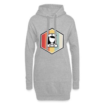 Infirmière Médecin Infirmière Hôpital - Sweat-shirt à capuche long Femme - gris chiné - Devant