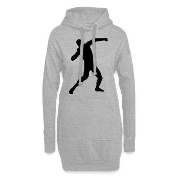 Kugelstoßen - Hoodie-Kleid - Grau meliert - Vorne