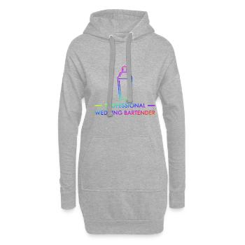 Hochzeit Barkeeper Cocktail Longdrink Geschenk - Hoodie-Kleid - Grau meliert - Vorne