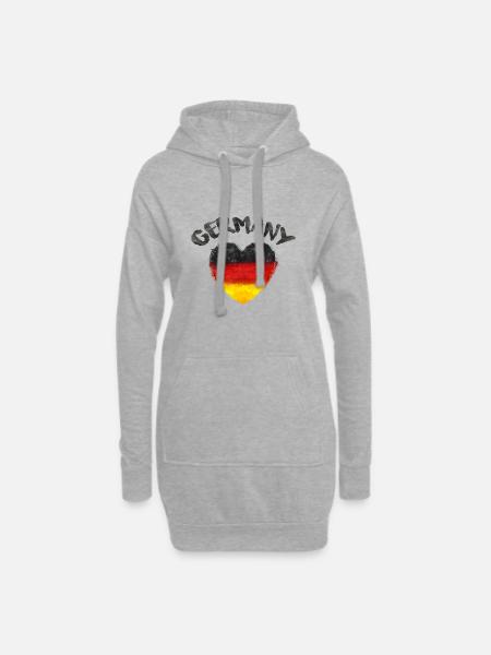 GERMANY HERZ IN WASSERFARBEN - Hoodie-Kleid - Grau meliert