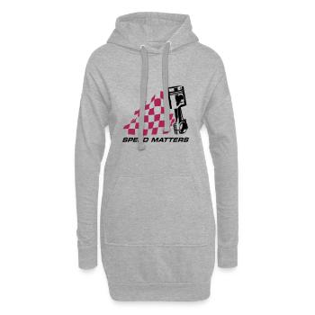 SPEED MATTERS ZIELFLAGGE UND KOLBEN - Hoodie-Kleid - Grau meliert - Vorne