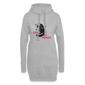 LINE DANCE STIEFEL MIT STERNEN - Hoodie-Kleid - Grau meliert - Vorne
