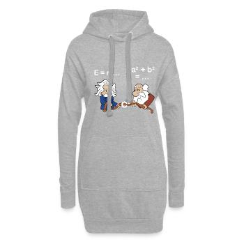 Professeur de mathématiques Phytagoras Gift - Sweat-shirt à capuche long Femme - gris chiné - Devant