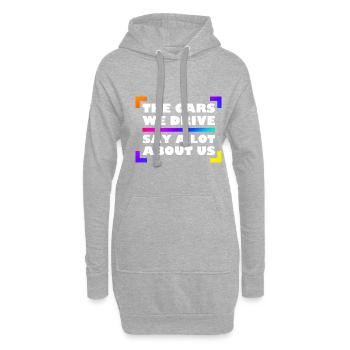 Tuning déplacement voiture tuner cadeau pour tous ceux qui - Sweat-shirt à capuche long Femme - gris chiné - Devant