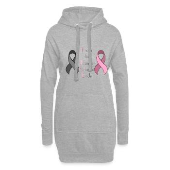 Chemo Krebstherapie Krebs Geschenk - Hoodie-Kleid - Grau meliert - Vorne