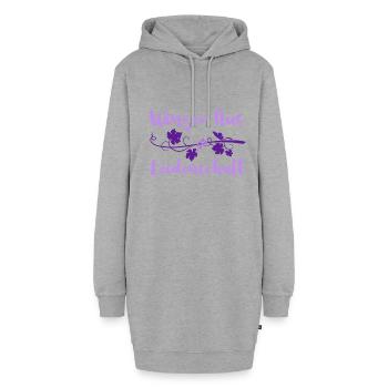 Winzer Wein Weinbauer Rotwein Geschenk - Hoodie-Kleid - Grau meliert - Vorne