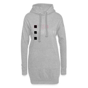 Silberne Hochzeit Jubiläum Geschenk - Hoodie-Kleid - Grau meliert - Vorne