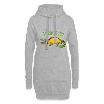 Mexikanisches Essen Fiesta Taco Tacocroco - Hoodie-Kleid - Grau meliert - Vorne
