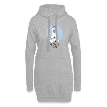 Lama lama alpaga - Sweat-shirt à capuche long Femme - gris chiné - Devant