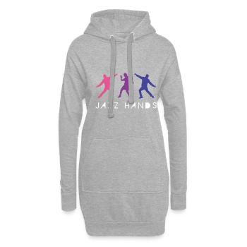 Jazz Hands Chorégraphe de danse jazz - Sweat-shirt à capuche long Femme - gris chiné - Devant