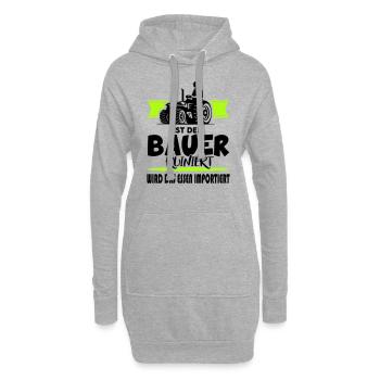 Ist der Bauer ruiniert Demostration Protest - Hoodie-Kleid - Grau meliert - Vorne