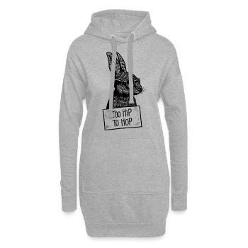 Too Hip To Hop - Hoodie-Kleid - Grau meliert - Vorne