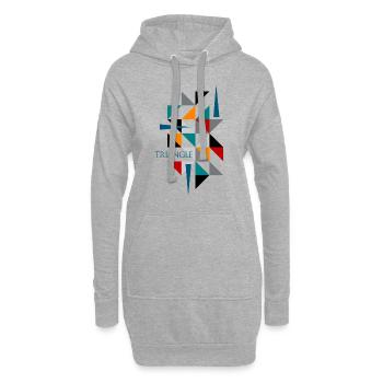 Triangle - Hoodie-Kleid - Grau meliert - Vorne