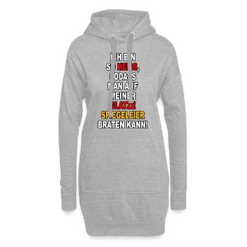 Glatze und Spiegeleier Lustig - Hoodie-Kleid - Grau meliert - Vorne