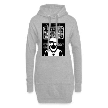 DER RAPPER und das Soundsystem - Hoodie-Kleid - Grau meliert - Vorne