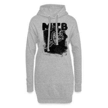 MTB Mountainbike Fahrrad Sport Mountainbiker Hobby - Sweat-shirt à capuche long Femme - gris chiné - Devant