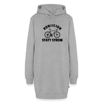 Mountainbike Downhill Kondition Fahrrad Anti Ebike - Hoodie-Kleid - Grau meliert - Vorne