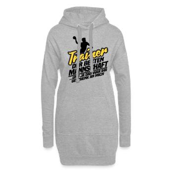 Trainer Lustig Spruch Geschenk Handball Spieler - Hoodie-Kleid - Grau meliert - Vorne