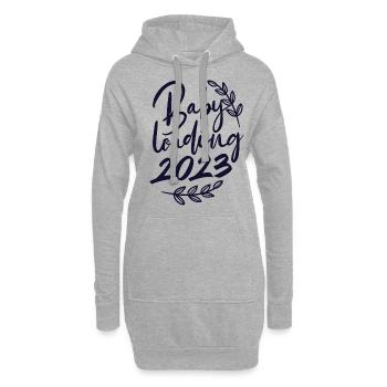 Chargement du bébé 2023, grossesse - Sweat-shirt à capuche long Femme - gris chiné - Devant