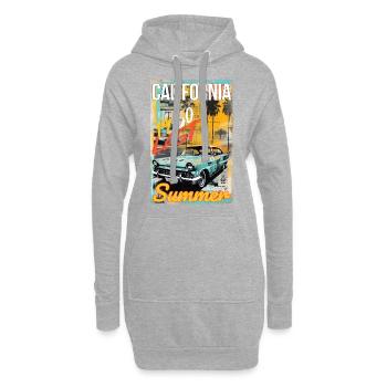 California by ART8NS - Art ON Streetwear - Hoodie Dress - heather grey - Front