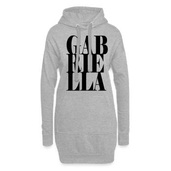 Gabriella Nom Prénom Police moderne Word Art - Sweat-shirt à capuche long Femme - gris chiné - Devant