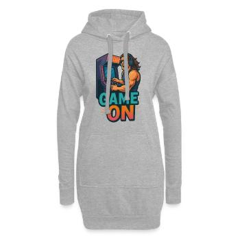 Puissance Arcade - Sweat-shirt à capuche long Femme - gris chiné - Devant