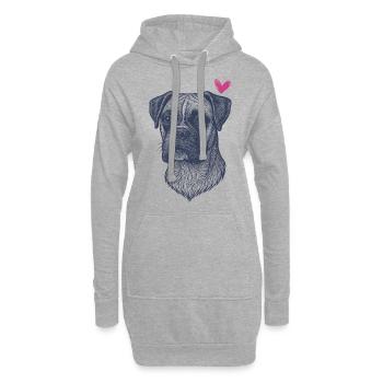 Boxer – Stark, Treu & Immer Gut Gelaunt - Hoodie-Kleid - Grau meliert - Vorne