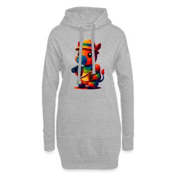WPAP Polygon Style Tiere Kamel Reiseführer - Hoodie-Kleid - Grau meliert - Vorne