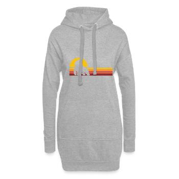 Silberrücken Gorilla Vintage Gorilla Ape - Hoodie-Kleid - Grau meliert - Vorne